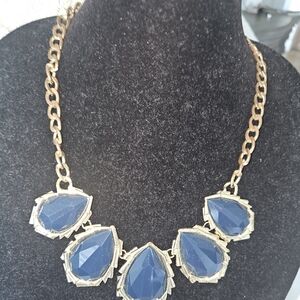 Elegant Blue and Gold Necklace